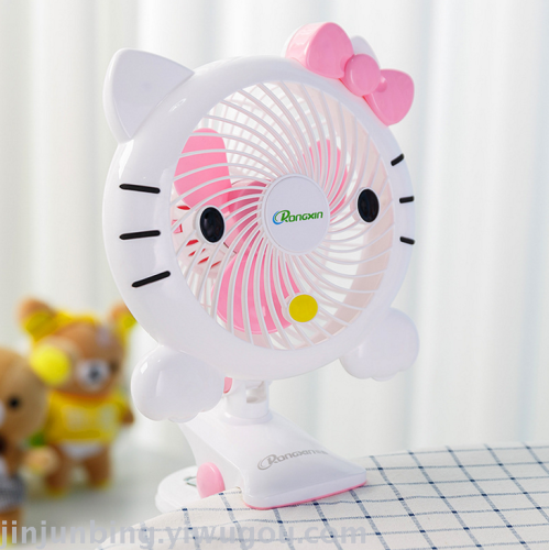 rongxin usbkt cat clip fan mini portable clip fan student dormitory office desktop fan