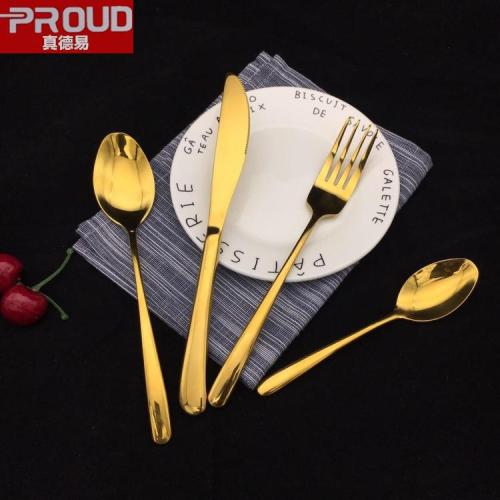 stainless steel tableware knife， fork， spoon， 1010 series knife， fork and spoon set four-piece set