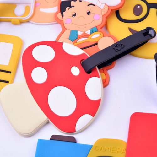 kdlp-6 yiwu daily necessities cute cartoon pvc boarding pass luggage tag small gift custom luggage accessories