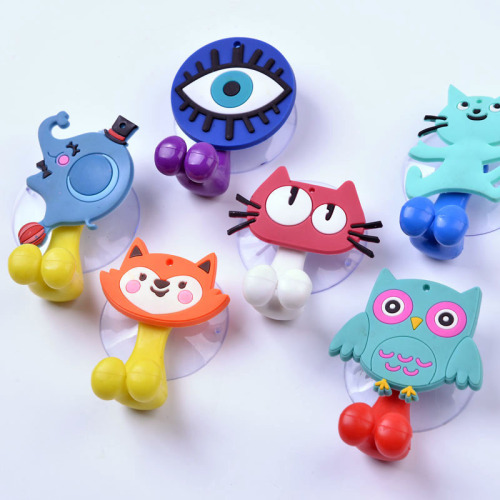 daily necessities creative cute cartoon toothbrush holder pvc silicone sucker toothpaste toothbrush holder customized wholesale
