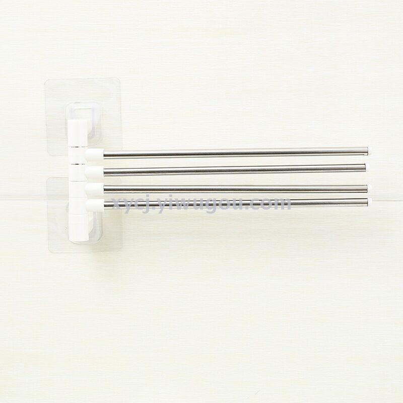 Seamless four-bar towel rack, stainless steel towel rack, multi-functional for kitchen and bathroom pic 2