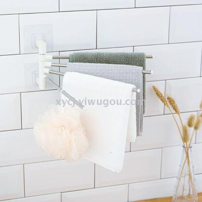 No trace of four - pole towel rack of stainless steel towel rack kitchen bathroom function.