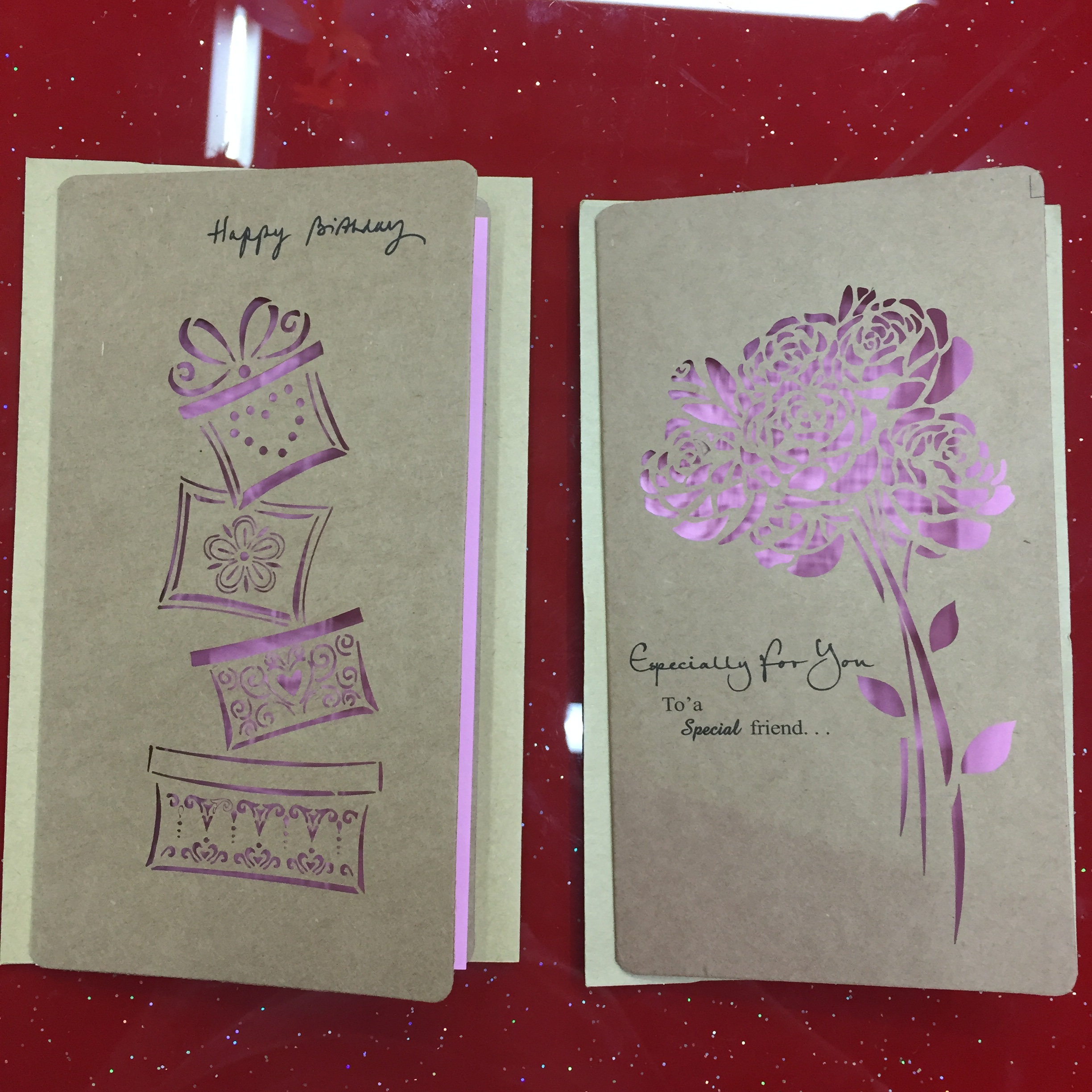 hollowed-out card card thanksgiving card holiday card gift cards