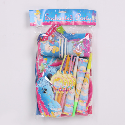 New style single princess birthday party supplies cartoon theme set party decoration items set props.