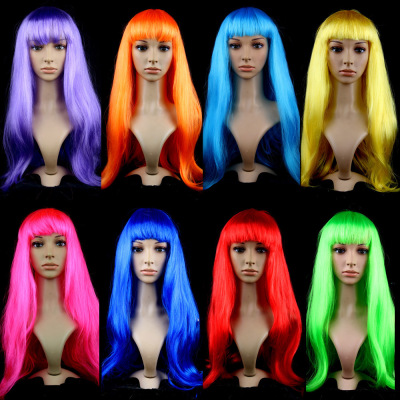 Manufacturer direct selling long hair wig, men and women wear wigs for wigs.