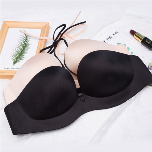 New Sexy Beauty Back Halter Bra Small Breast Push up Underwear Seamless Thin Belt Comfortable Bra
