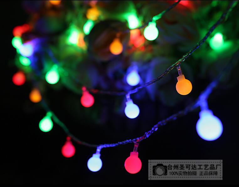Supply Led Colored Lights In The Festive Round Ball Room