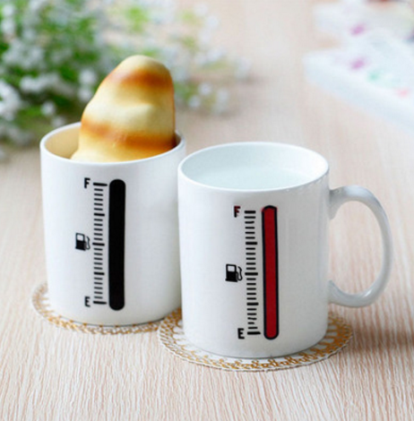 外贸新品温度计变色杯 多图可选 加热水变色