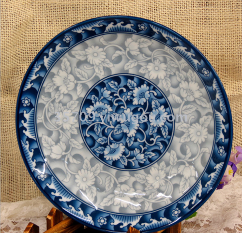 Ceramic Plate， blue and White 7-Inch Fruit Plate