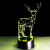 European-style modern 3d creative lamp LED acrylic vision 3d light deer lamp romantic bedside lamp