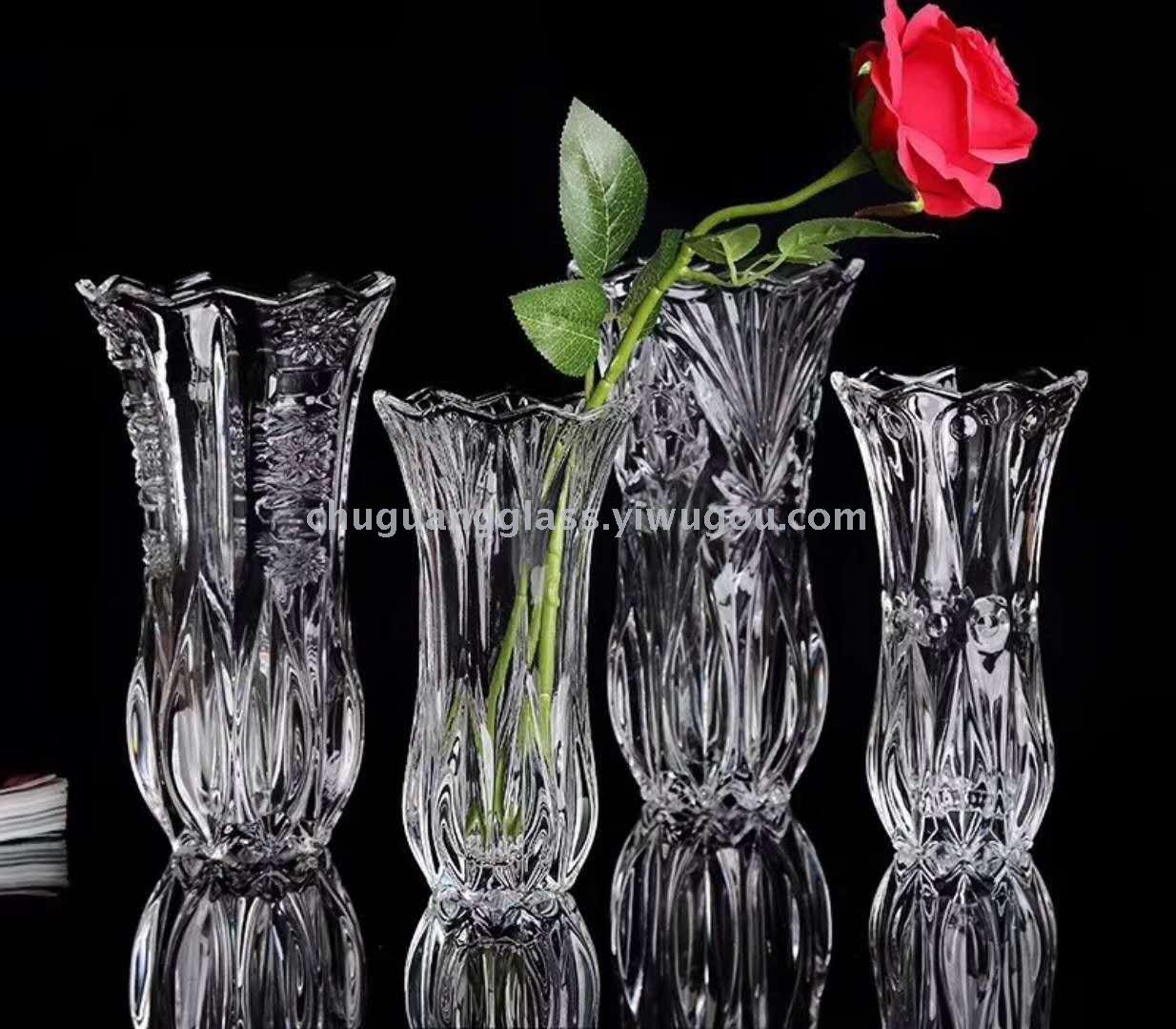 Supply Transparent Vase With Flower Type Crystal Glass Vase With