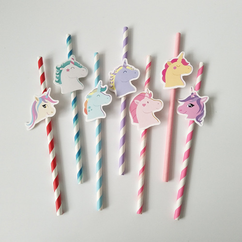 party decorative creative straw single angle series paper straw