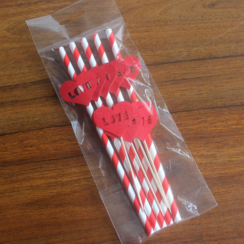 Creative Disposable Straws Paper Sucker Toothpick Set Party Props Banquet Decorative Card Wholesale
