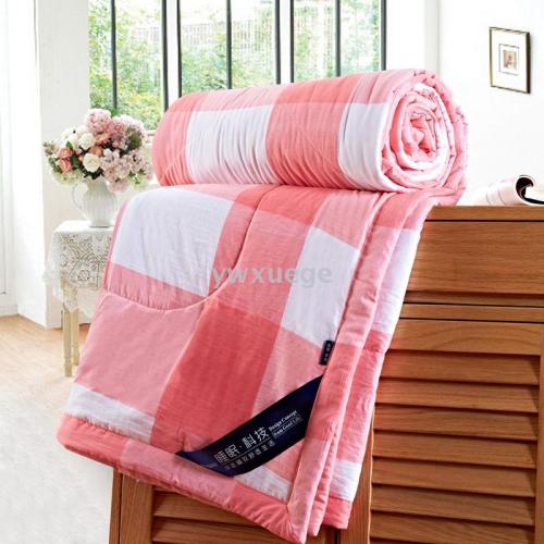 2018 New Non-Dyed Yarn-Dyed Large Plaid Summer Quilt Soft and Comfortable Washed Cotton Summer Cool Quilt Air Conditioning Quilt Quilt