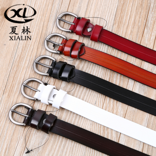 Fashion Casual Business Alloy Pin Buckle Pants Belt Multi-Color All-Match Belt Factory Direct Sales 