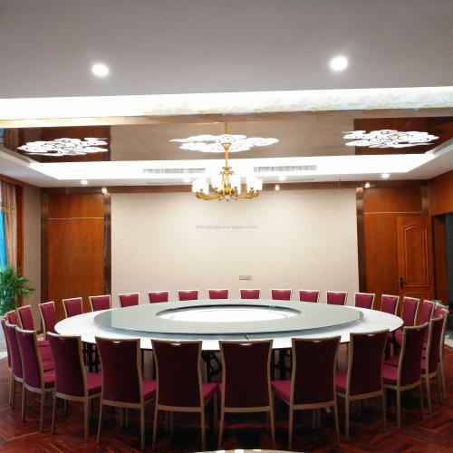 changsha zhuzhou hotel banquet dining table and chair club luxury box remote control electric dining table factory direct sales
