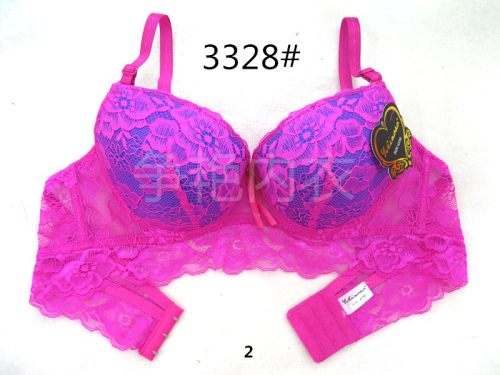 New Spot Foreign Trade Hot Lace Sexy Girl Underwear gathered Deep V Bra Wholesale