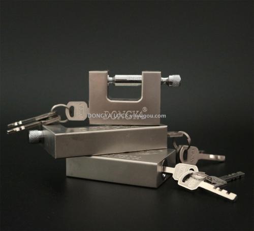 Padlock Rectangular Lock Nickel Plated Rectangular Lock Factory Direct Sales Anti-Theft Anti-Shear