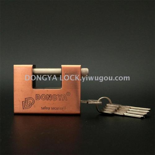 Padlock Red Bronze Thick Rectangular Lock 74-84-94mm Anti-Theft Anti-Shear Safe and Reliable