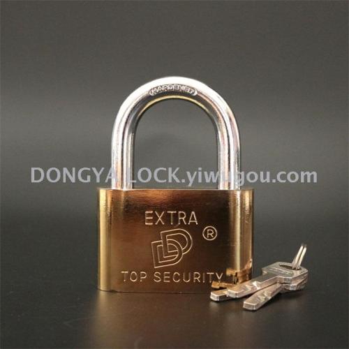 padlock large rounded corner padlock titanium plated blade lock factory direct anti-theft anti-shear