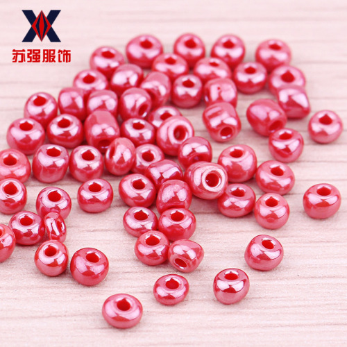 Solid Color Oiling Glass Beads Scattered Beads DIY Bracelet String Beads Color Rice Beads Wholesale Ornament Accessories