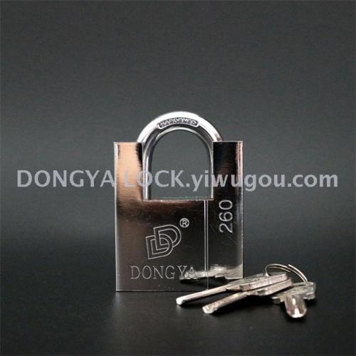 padlock atomic key square beam square beam padlock chrome plated padlock anti-shear anti-theft factory direct sales