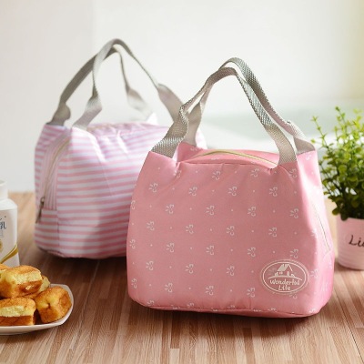  new type of cold insulation bag with thick peach-skin lunch bag for students to carry a waterproof lunch box.