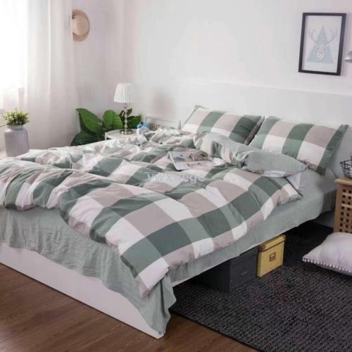 ywxuege solid color plaid duvet insert quilt summer breathable plaid washed cotton air-conditioning summer cooling duvet new product