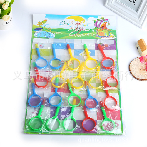 new gifts children‘s educational toys medium color plastic magnifying glass 4cm factory direct sales