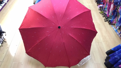 75cm 10-inch three-fold dilated pencil stick black glue full shading rain and rain dual-use storage umbrella processing