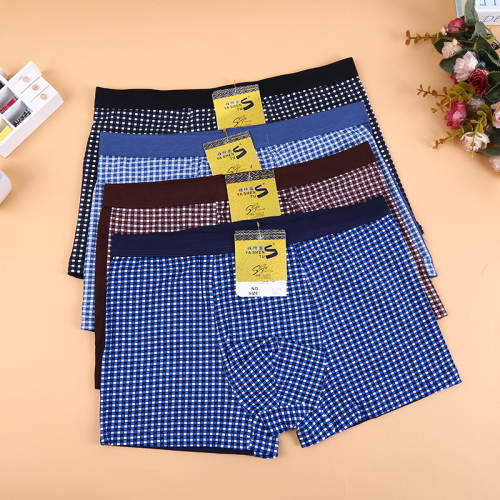 Men‘s Checked Cotton Boxers Are Generous， Comfortable and Breathable Boxer Briefs