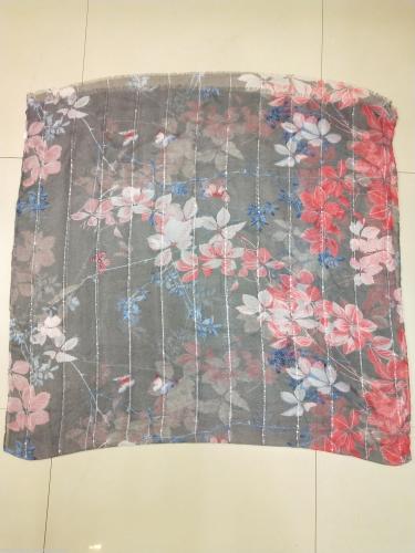 Sequins L Cloud Pattern Small Flower Print Pattern Fashion Silk Scarf Summer Shawl Color and Style Variety