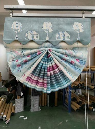 Customized Bedroom Living Room Curtain Fan-Shaped Roman Curtain Wholesale and Retail 