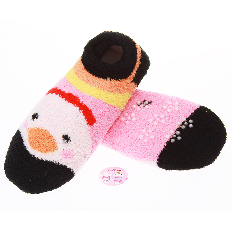 富贵FUGUI冬季儿童卡通小鸡小鸭睡眠鞋袜