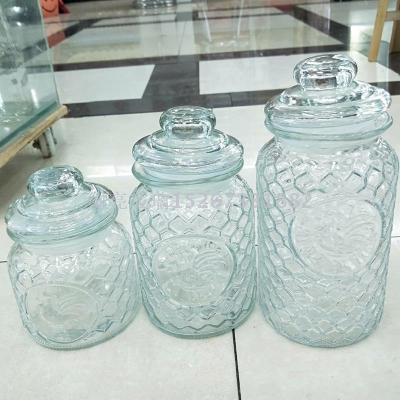 glass jar seal pot tea canister