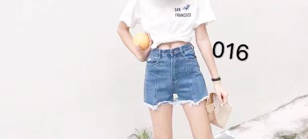 夏季新品韩版修身显瘦女牛仔短裤薄款大码四分裤
