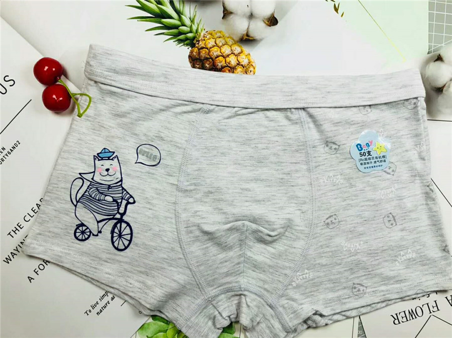 地摊健岱尔3306男童50支超细旦棉内裤平角内裤一件代发
