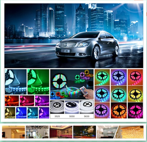 汽车用品 新款5米灯带汽车LED灯条软灯带装饰灯彩灯2835灯条300灯