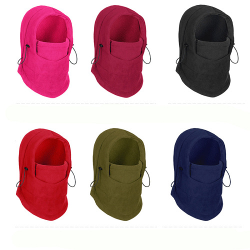 Autumn and Winter Windproof Pullover Fleece Hat CS Multifunctional Outdoor Face Care Masked Cap Ear Protection Hoodie Neck Warmer One Piece Dropshipping