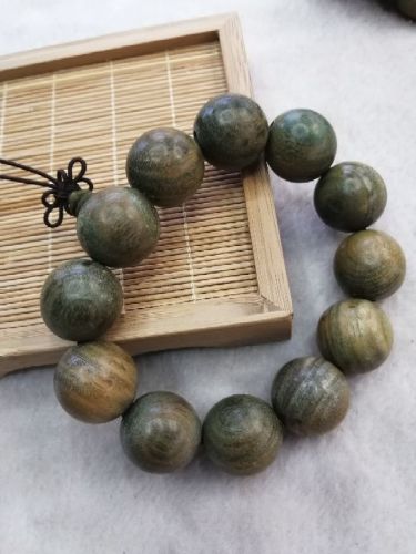 green sandalwood bracelet men‘s bracelet wooden beads beads