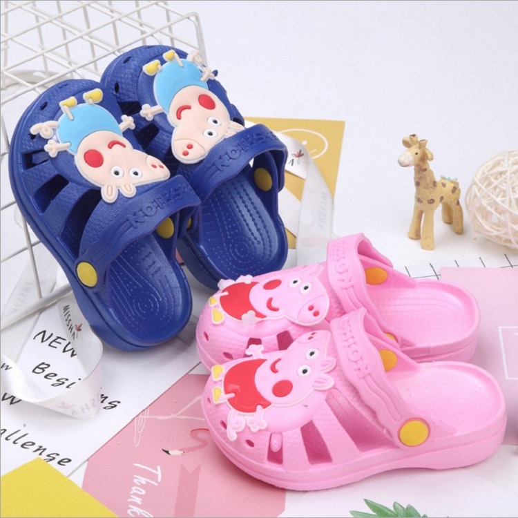 福卓鸟夏季儿童凉鞋洞洞鞋男女童卡通软底宝宝鞋学步鞋