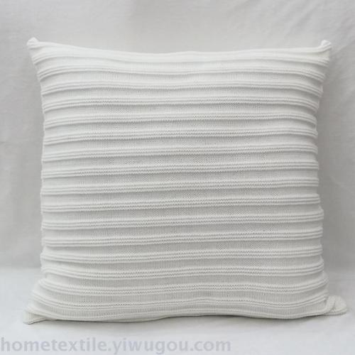 Wool Knitted Pillow Home Soft Accessories Woven Pillow Cover Nordic Minimalist Style without Core