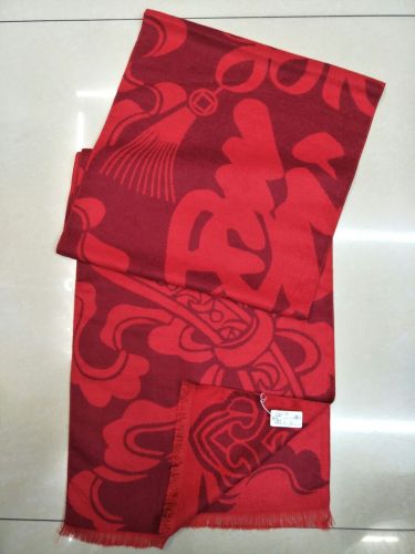 scarf men‘s scarf ruyi fu red jacquard scarf