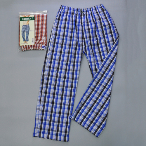 Japanese Spring and Autumn Pajama Pants Men‘s and Women‘s Cotton Thin Casual Plaid Home Pants All Cotton Loose Straight Home Trousers