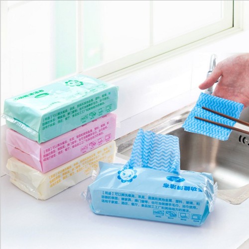 Disposable Rag Non-Woven Cloth Cleaning Cloth Multi-Purpose Removable Dish Cloth Scouring Pad 80 Pumping 