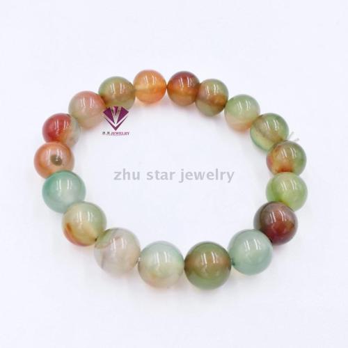 Natural Stone Ornament Peacock Agate Colorful Agate Bracelet Zx5480 Natural Stone