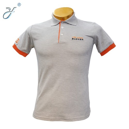 Customized Embroidery Work Clothes T-shirt Corporate Clothing Short-Sleeved Men‘s T-shirt Solid Color Flip T-shirt Youth