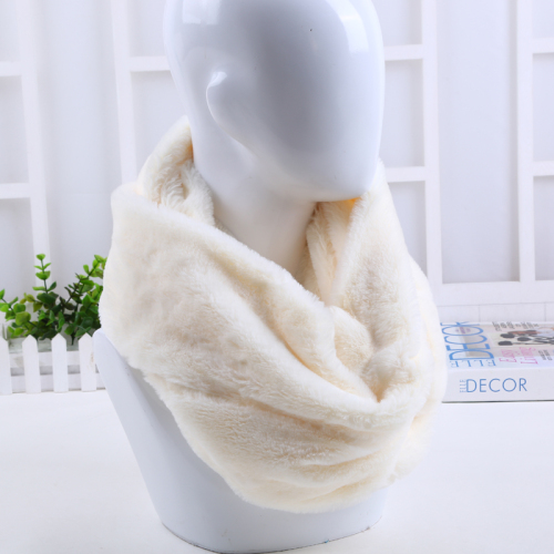 women‘s plush scarf scarf scarf women‘s warm women‘s solid color plush korean cold-proof collar fur fur