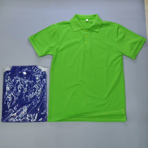 spot solid color polo shirt beaded mesh flip shirt advertising gift shirt