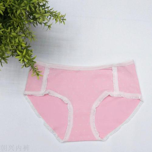 new hot girls low waist cotton small snowflake lace briefs soft and breathable